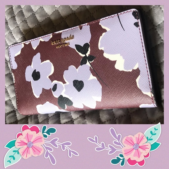 ✨KATE SPADE✨Slim Bifold Floral Wallet NEW - Picture 4 of 10